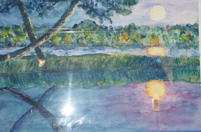 Sanfter Mond V (Aquarell)