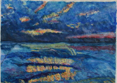 Abend-Meer (Aquarell)