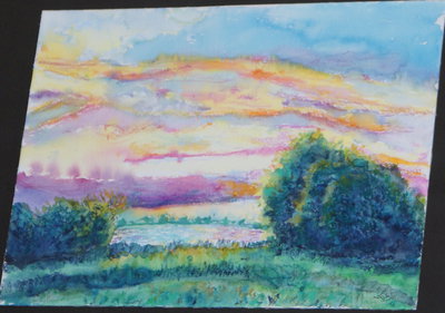 Unbeschwert III (Aquarell)