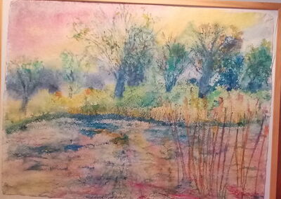 Am Fluss V (Aquarell)