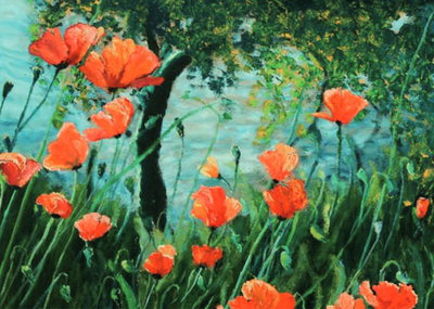 Mohnblumen unterm Apfelbaum